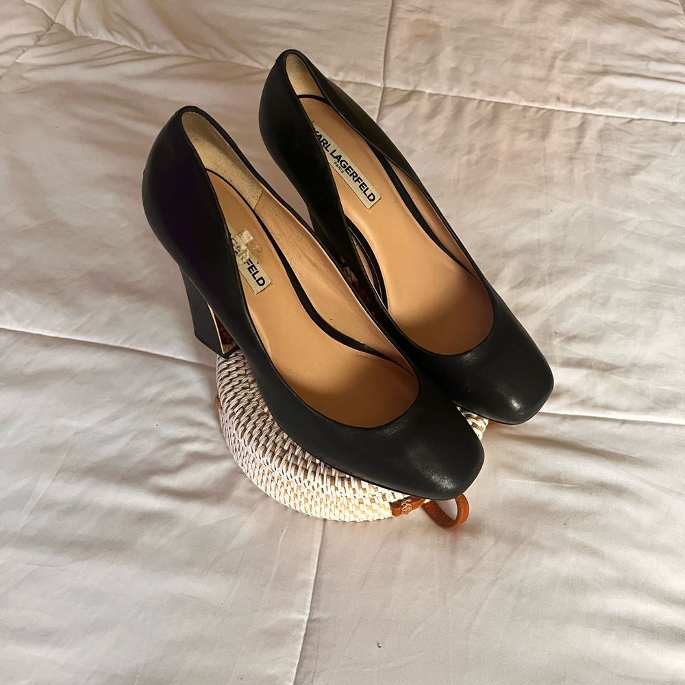 Karl Lagerfeld Classic Black Heels
